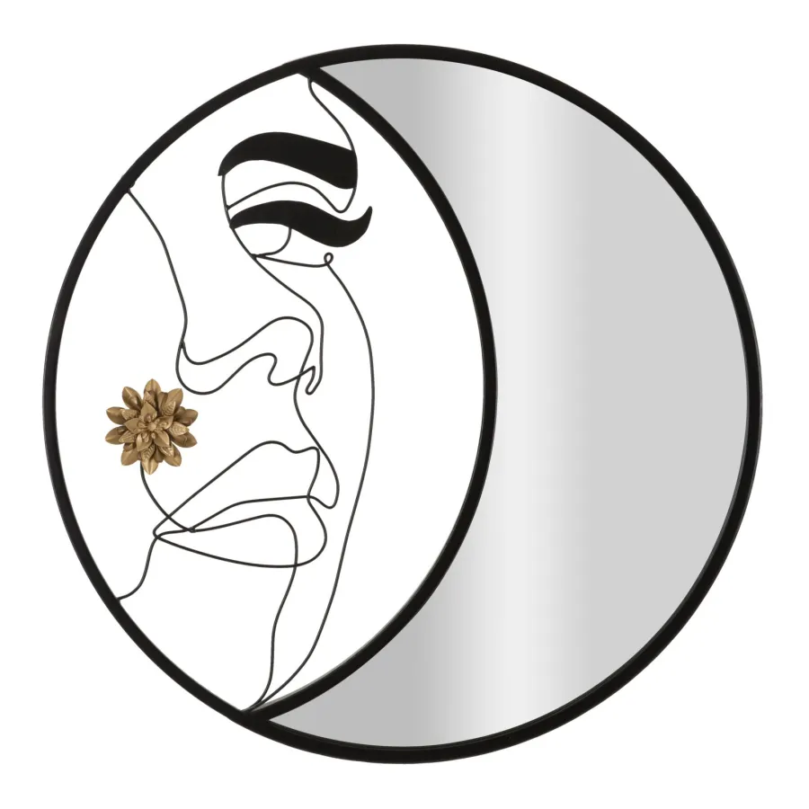 LUSTRO NA ŚCIANĘ MELLY Ø 80X3,8 cm (WYMIARY LUSTRA 27X76 cm)